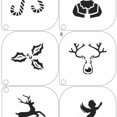 Grimas Stencils Christmas 8 Grimas Stencils Christmas 8